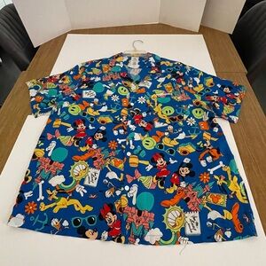 Disney Blue Cartoon Character Shirt XL